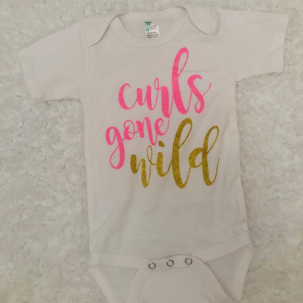 Adorable Curls Gone Wild onesie